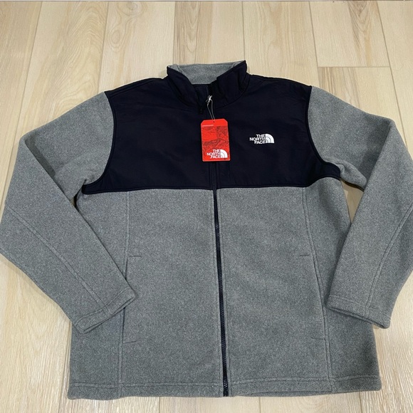 North Face Men's Highest Peak Full Zip Fleece Jacket NWT Gray - Picture 1 of 9